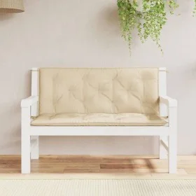 Garden bench cushions 2 pcs beige Oxford fabric 120x50x7 cm by , Cushions for chairs and sofas - Ref: Foro24-361681, Price: 3...