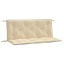 Cojines de banco de jardín 2 uds tela Oxford beige 120x50x7 cm de , Cojines para sillas y sofás - Ref: Foro24-361681, Precio:...