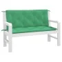 Garden Bench Cushions 2 Pcs Green Oxford Fabric 120x50x7 cm by , Cushions for chairs and sofas - Ref: Foro24-361683, Price: 3...
