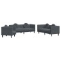 Dark gray velvet 3-piece sofa set with cushions by , Sofas - Ref: Foro24-3209248, Price: 615,30 €, Discount: %