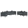 Dark gray velvet 3-piece sofa set with cushions by , Sofas - Ref: Foro24-3209248, Price: 655,28 €, Discount: %