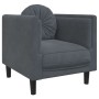 Dark gray velvet 3-piece sofa set with cushions by , Sofas - Ref: Foro24-3209248, Price: 615,30 €, Discount: %