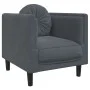 Dreiteilige Sofagarnitur aus dunkelgrauem Samt mit Kissen von , Sofas - Ref: Foro24-3209248, Preis: 655,28 €, Rabatt: %
