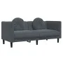 Dreiteilige Sofagarnitur aus dunkelgrauem Samt mit Kissen von , Sofas - Ref: Foro24-3209248, Preis: 655,28 €, Rabatt: %