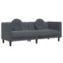 Dark gray velvet 3-piece sofa set with cushions by , Sofas - Ref: Foro24-3209248, Price: 615,30 €, Discount: %