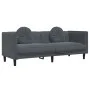 Dreiteilige Sofagarnitur aus dunkelgrauem Samt mit Kissen von , Sofas - Ref: Foro24-3209248, Preis: 655,28 €, Rabatt: %