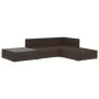 4-teiliges Gartenmöbel-Set und braune synthetische Rattankissen von vidaXL, Gartensets - Ref: Foro24-46777, Preis: 393,15 €, ...