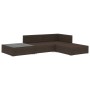 4-teiliges Gartenmöbel-Set und braune synthetische Rattankissen von vidaXL, Gartensets - Ref: Foro24-46777, Preis: 399,34 €, ...