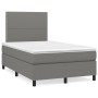 Box spring bed with dark gray fabric mattress 120x190 cm by , Beds and slatted bases - Ref: Foro24-3269875, Price: 383,33 €, ...