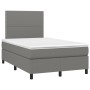 Box spring bed with dark gray fabric mattress 120x190 cm by , Beds and slatted bases - Ref: Foro24-3269875, Price: 383,33 €, ...