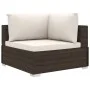 4-teiliges Gartenmöbel-Set und braune synthetische Rattankissen von vidaXL, Gartensets - Ref: Foro24-46777, Preis: 393,15 €, ...