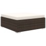 4-teiliges Gartenmöbel-Set und braune synthetische Rattankissen von vidaXL, Gartensets - Ref: Foro24-46777, Preis: 399,34 €, ...