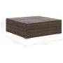 4-teiliges Gartenmöbel-Set und braune synthetische Rattankissen von vidaXL, Gartensets - Ref: Foro24-46777, Preis: 393,15 €, ...