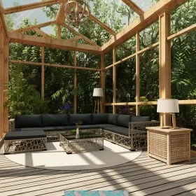 8-piece garden furniture set and gray synthetic rattan cushions by vidaXL, Garden sets - Ref: Foro24-46806, Price: 892,60 €, ...
