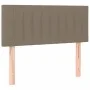 Box spring bed with mattress and LED taupe gray fabric 120x190 cm by , Beds and slatted bases - Ref: Foro24-3270057, Price: 3...