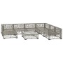 8-teiliges Gartenmöbel-Set und graue synthetische Rattankissen von vidaXL, Gartensets - Ref: Foro24-46806, Preis: 906,48 €, R...