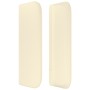 Cabecero de cuero sintético color crema 183x16x78/88 cm