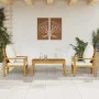 Set de muebles para jardín 3 piezas con cojines madera acacia de , Conjuntos de jardín - Ref: Foro24-3211807, Precio: 245,44 ...