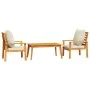 3-piece garden furniture set with acacia wood cushions by , Garden sets - Ref: Foro24-3211807, Price: 245,44 €, Discount: %