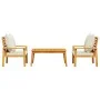 Set de muebles para jardín 3 piezas con cojines madera acacia de , Conjuntos de jardín - Ref: Foro24-3211807, Precio: 245,44 ...
