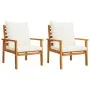 Set de muebles para jardín 3 piezas con cojines madera acacia de , Conjuntos de jardín - Ref: Foro24-3211807, Precio: 245,44 ...