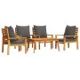 5-piece garden furniture set with solid acacia wood cushions by , Garden sets - Ref: Foro24-3211805, Price: 406,48 €, Discoun...