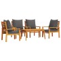 5-teiliges Gartenmöbel-Set mit Kissen aus massivem Akazienholz von , Gartensets - Ref: Foro24-3211805, Preis: 421,24 €, Rabat...