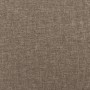 Cama box spring con colchón tela gris taupe 120x190 cm