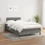 Box spring bed with dark gray fabric mattress 120x190 cm by , Beds and slatted bases - Ref: Foro24-3269738, Price: 431,18 €, ...