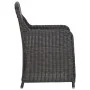 Garten-Bistrotisch und Stühle 3-teilig und schwarze PE-Rattan-Kissen von vidaXL, Gartenstühle - Ref: Foro24-46549, Preis: 284...