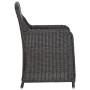 Garten-Bistrotisch und Stühle 3-teilig und schwarze PE-Rattan-Kissen von vidaXL, Gartenstühle - Ref: Foro24-46549, Preis: 288...