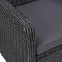 Garten-Bistrotisch und Stühle 3-teilig und schwarze PE-Rattan-Kissen von vidaXL, Gartenstühle - Ref: Foro24-46549, Preis: 288...