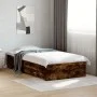 Smoked oak engineered wood bed with drawers 90x200 cm by , Beds and slatted bases - Ref: Foro24-3280430, Price: 110,16 €, Dis...