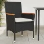 Gartensessel mit Kissen 2 Stück schwarzes synthetisches Rattan von , Gartenstühle - Ref: Foro24-368119, Preis: 132,88 €, Raba...