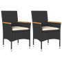 Garden armchairs with cushions 2 pcs black synthetic rattan by , Garden chairs - Ref: Foro24-368119, Price: 124,93 €, Discoun...