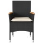 Garden armchairs with cushions 2 pcs black synthetic rattan by , Garden chairs - Ref: Foro24-368119, Price: 124,93 €, Discoun...