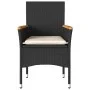 Gartensessel mit Kissen 2 Stück schwarzes synthetisches Rattan von , Gartenstühle - Ref: Foro24-368119, Preis: 132,88 €, Raba...