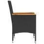 Garden armchairs with cushions 2 pcs black synthetic rattan by , Garden chairs - Ref: Foro24-368119, Price: 132,88 €, Discoun...