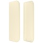Cabecero de cuero sintético color crema 203x16x78/88 cm