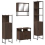 Set de muebles baño 4 pzas madera contrachapada roble marrón de , Muebles de baño - Ref: Foro24-3214709, Precio: 241,48 €
