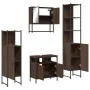 4-teiliges Badezimmermöbel-Set aus braunem Eichensperrholz von , Badezimmermöbel - Ref: Foro24-3214709, Preis: 238,48 €, Raba...