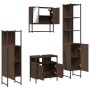 Set de muebles baño 4 pzas madera contrachapada roble marrón de , Muebles de baño - Ref: Foro24-3214709, Precio: 241,48 €