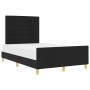 Estructura de cama con cabecera Negro 120 x 200 cm tela