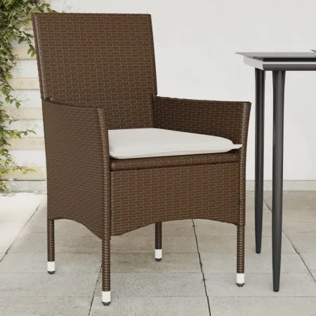 Gartenstühle mit Kissen 2 Stück braunes synthetisches Rattan von , Gartenstühle - Ref: Foro24-368110, Preis: 130,91 €, Rabatt: %