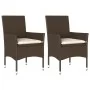 Gartenstühle mit Kissen 2 Stück braunes synthetisches Rattan von , Gartenstühle - Ref: Foro24-368110, Preis: 130,91 €, Rabatt: %