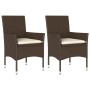 Gartenstühle mit Kissen 2 Stück braunes synthetisches Rattan von , Gartenstühle - Ref: Foro24-368110, Preis: 124,05 €, Rabatt: %