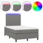 Boxspringbett mit Matratze und dunkelbraunem LED-Stoff 120x190 cm von , Betten und Lattenroste - Ref: Foro24-3270184, Preis: ...