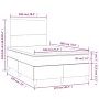 Box spring bed with mattress and LED dark brown fabric 120x190 cm by , Beds and slatted bases - Ref: Foro24-3270184, Price: 4...