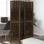 Dark brown paulownia wood 3-panel separator screen by , Room dividers - Ref: Foro24-358654, Price: 77,34 €, Discount: %