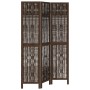 Dark brown paulownia wood 3-panel separator screen by , Room dividers - Ref: Foro24-358654, Price: 90,15 €, Discount: %